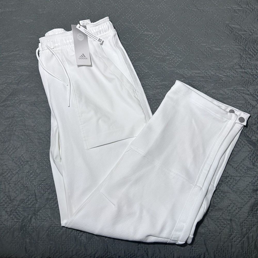 New Men’s Adidas Special Edition Zero Dye Zip White Athletic Pants $100 Small